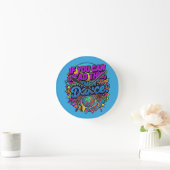 Horloge Ronde Conception Graphique de Soirée Dansante Boule Disc (Maison)