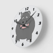 Horloge Ronde Conception Hippopotame (Angle)