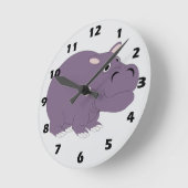 Horloge Ronde Conception Hippopotame (Angle)