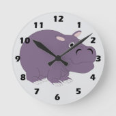 Horloge Ronde Conception Hippopotame (Recto)