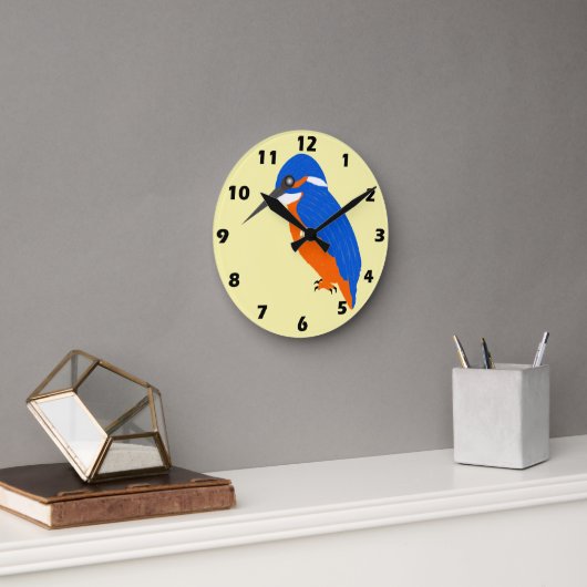 Horloge Ronde Conception Martin-pêcheur (Bureau)