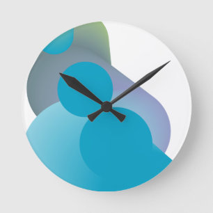 Horloge Ronde Conception moderne bleue géniale