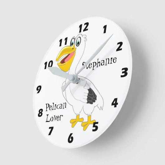 Horloge Ronde Conception pelican (Angle)