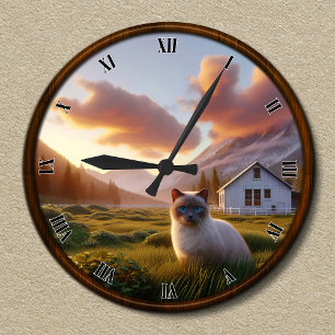 Horloge Ronde Conception personnalisée de l'horloge Cabine de mo