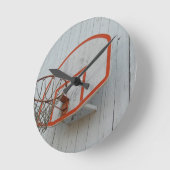 Horloge Ronde Conception personnalisée du plateau de basket-ball (Angle)