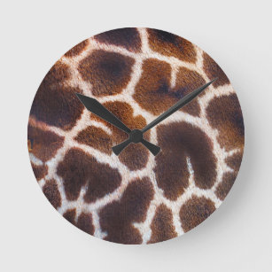Horloge Ronde Conception photo de la girafe de la faune africain