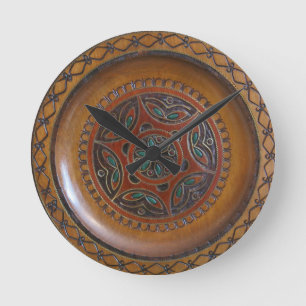 Horloge Ronde Conception polonaise en bois de plat
