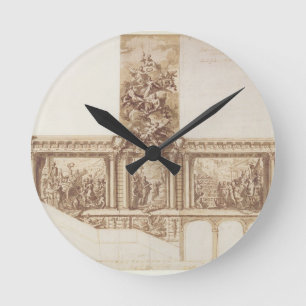 Horloge Ronde Conception pour les murs de plafond et l'escalier
