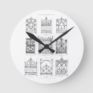 Horloge Ronde Conceptions pour des portes de fonte, du 'Ca de