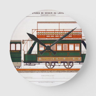 Horloge Ronde Concevez pour un tram de vapeur, plaquez 126 'de