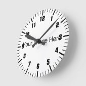 Horloge Ronde Concevez votre propre (Angle)