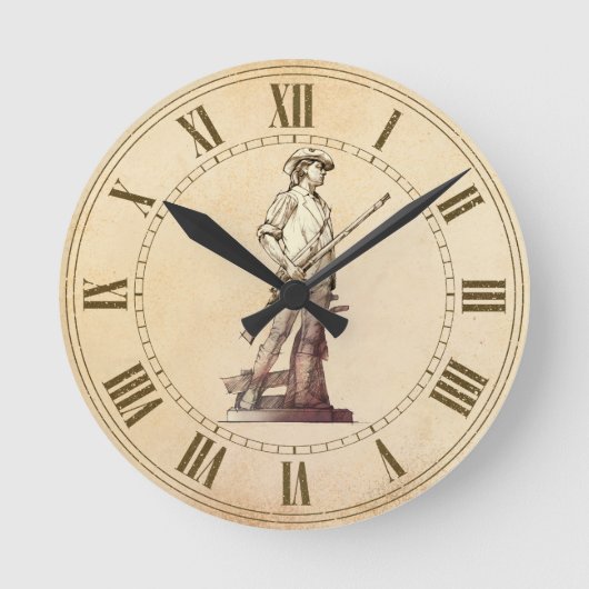 Horloge Ronde Concord Minuteman (Recto)