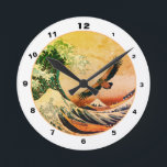 Horloge Ronde Condor & Great Wave off Kanagawa /Japanese Art<br><div class="desc">Vintage design with flying Himalayan Condor & Great Wave off Kanagawa. Antique Japon - fameuse japonaise art from ancient times - "Great Wave off Kanagawa" one of the most picturesque representation of Japan. From the history: "Katsushika Hokusai The Great Wave Off Kanagawa (1830) The Great Wave off Kanagawa, donc known...</div>
