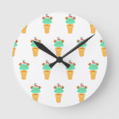 Horloge Ronde cône de crème glacée (Recto)