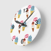 Horloge Ronde cône de crème glacée (Angle)