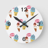 Horloge Ronde cône de crème glacée (Recto)