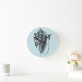 Horloge Ronde Conque Shell d'Aqua (Maison)