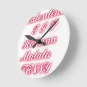 Horloge Ronde Conseil Saint-Valentin : Hakuna Matata Funny Texte (Angle)
