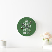 Horloge Ronde Conserver le calme et garder les abeilles - toutes (Maison)