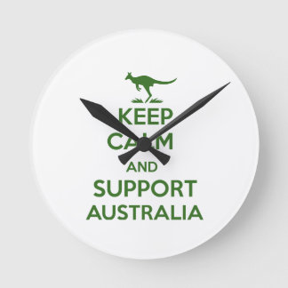 Horloge Ronde Conserver le calme et soutenir Australie