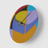 Horloge Ronde Contemporary Color Interplay Round Clock (Angle)