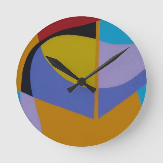Horloge Ronde Contemporary Color Interplay Round Clock (Recto)