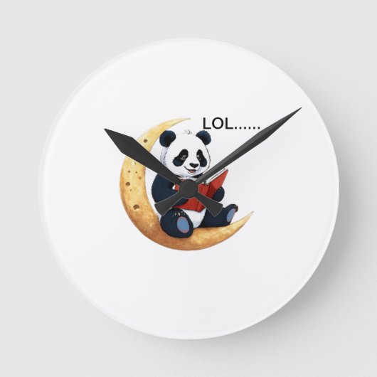 Horloge Ronde Contes sur la Lune avec Panda (Recto)