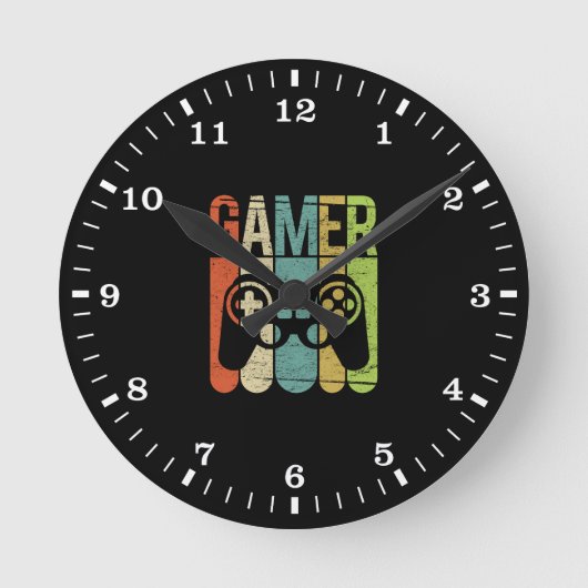 Horloge Ronde Contrôleur de jeu Gamer (Recto)