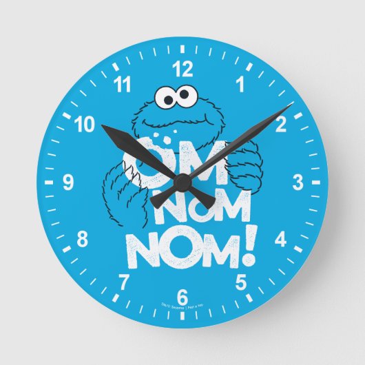 Horloge Ronde Cookie Monster | Om Nom Nom! (Recto)