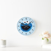 Horloge Ronde Cookie Monster | Tendance de l'aquarelle (Maison)