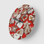 Horloge Ronde Cookies en pain d'épice de Noël (Angle)