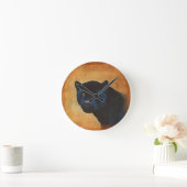 Horloge Ronde Cool Black Jaguar Panther Faune Big Cat (Maison)