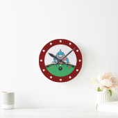 Horloge Ronde Cool Man Cave Pool Shark Wall Clocks (Maison)