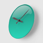 Horloge Ronde Cool Moderne Élégant Seagreen Ombre Motif (Angle)
