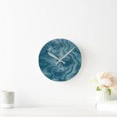 Horloge Ronde Cool Peint Grain Grain Knot Texture (Maison)