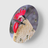 Horloge Ronde Coq avec Cockscomb (Angle)