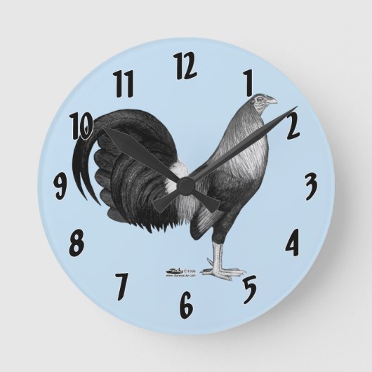 Horloge Ronde Coq de combat Red Hatch (Recto)