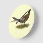 Horloge Ronde Coq de faisan (Angle)