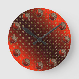 Horloge Ronde Coq de terre