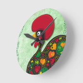 Horloge Ronde Coq typique de Barcelos (Angle)