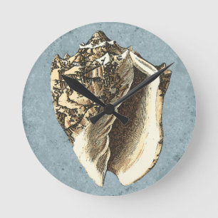 Horloge Ronde Coque conique en pierre