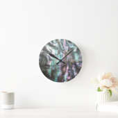 Horloge Ronde Coque d'Abalone (Maison)