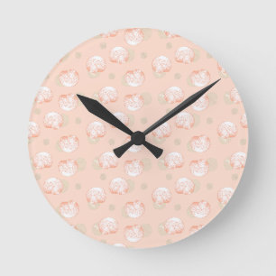 Horloge Ronde Coquillage élégant motif lancer oreiller