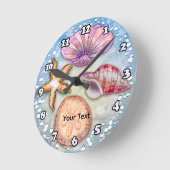 Horloge Ronde Coquillages (Angle)