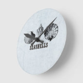 Horloge Ronde Coquillages vintages (Angle)