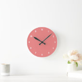 Horloge Ronde Corail clair (Maison)