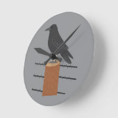 Horloge Ronde Corbeau (Angle)
