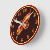 Horloge Ronde Corbeau (Angle)