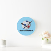 Horloge Ronde Corée du Sud Football (Maison)