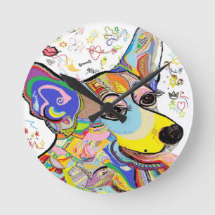 Horloge Ronde Corgi